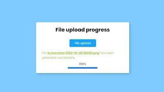 How to create File Upload with Progress bar using HTML CSS JavaScript