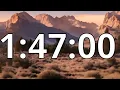 1 Hour 47 Minutes Countdown Timer With Alarm Sound At the End Simple Beep