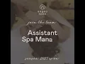Season 2025 Loading - Assistant Spa Manager