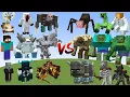 Herobrine, Entity 303, Mowzie's mobs vs All Mutant Bosses | Minecraft Mob Battle