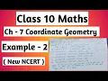 Ch 7 Coordinate Geometry Example - 2 Class 10 maths New NCERT
