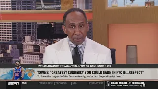 FIRST TAKE | Stephen A. reacts to KAT honored to earn respect for helping bring hope back to Knicks
