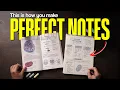 The ONLY Note - Making Method that actually works Study Less Score More