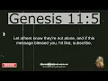 Genesis 11 5 Explained