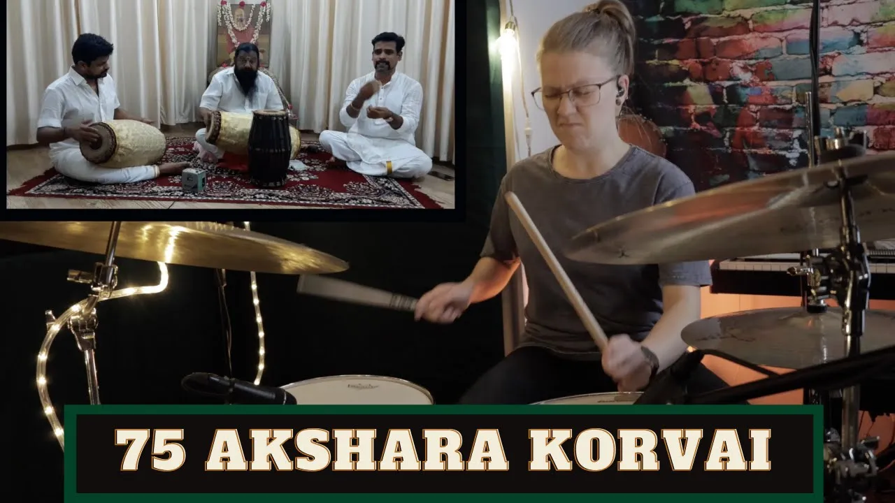 75 Akshara Korvai with Western Drums