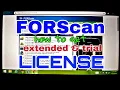 FORScan License update install get extended trial tutorial