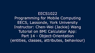 14 Object Orientation entities classes attributes behaviour