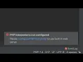 PHP interpreter in not configured