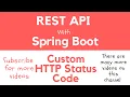 REST API with Spring Boot - Return Custom HTTP Status Code from RESTful Web Service Endpoint