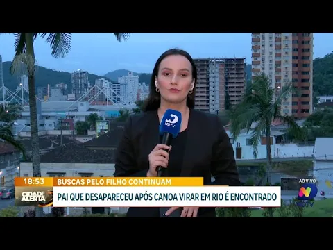 Pai desaparecido após acidente de canoa em Indaial é localizado por bombeiros voluntários