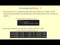 hashCode method Why and how to override it