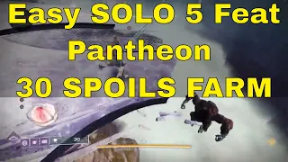 Easy Solo 5 Feat Pantheon SPOILS FARM Morgeth Surpassing Egg Wish 1kv Catalyst Tier 5s Yeet Glitch