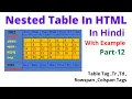 Nested Table In HTML In Hindi Nested Table With Example In Hindi