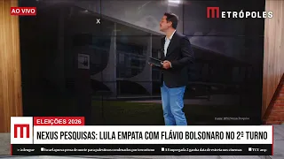 Nexus Pesquisas: Lula empata com Flávio Bolsonaro no 2º turno