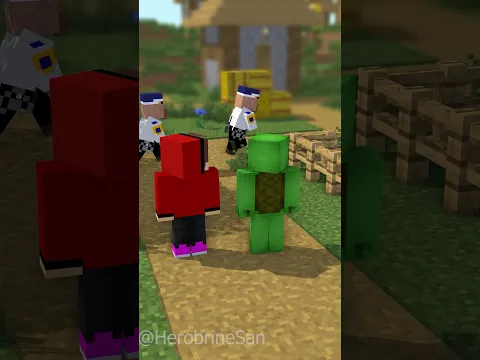 JJ to the Rescue! - Maizen Minecraft Animation #minecraft #shorts