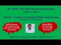 Python MCQ Multiple Choice Question and Answer GE8151 - PSPP Unit 4