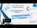 C Language Ch8 Steps to Write Execute a C Program Computer Science ICS2 Urdu