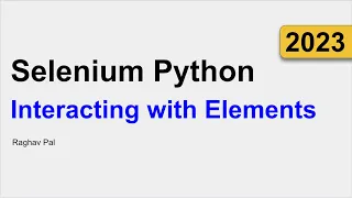 2 Interacting With Elements Selenium Python