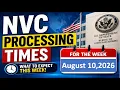 NVC Processing Times As of August 10 2026 Welcome Letter Document Review NVC Inquiry