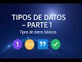 Tipos de datos en Python - Parte 1 Tipos de datos Basicos int float string bool