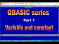 Variable and Constant in qbasic