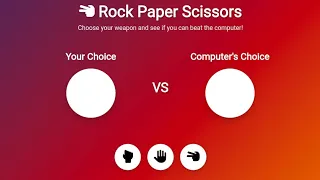 Rock Paper Scissors Game Project HTML CSS JavaScript Beginner JavaScript Project