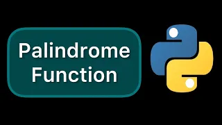 Simple Palindrome Function in Python