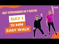 Day 1 Easy 10 minute Walking Workout Seniors beginners