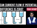 Can current flow if potential difference is zero by Sanjaya Rath keyphysics com