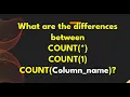 Mastering SQL Interview Ques count count 1 count column Diffrence Virtusa Company Insights