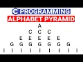 Pyramid of Alphabets in C C Program to Print Pyramid Pattern Using Alphabets Patterns in C