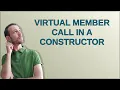 Virtual member call in a constructor