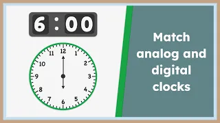 Telling Time Connecting Analog and Digital Clocks