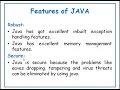 Features of JAVA in Telugu JAVA in Telugu Lecture-2