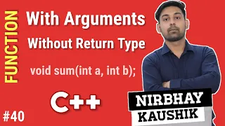 Function With Arguments Without Return Type In C With Example Explain In Hindi By Nirbhay