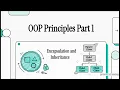 OOP WEEK 3 OOP Principles I BIT S3