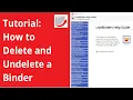 Download Lagu Digital Binders: How to Delete and Undelete a Binder