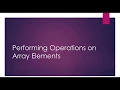 Java Arrays Part 2 Printing Elements Reading Elements Calculating Total sum and Average
