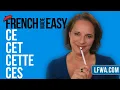 Learn French how to say CE CET CETTE CES in 5 minutes