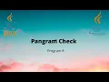 Check whether a sentence is Pangram in Java