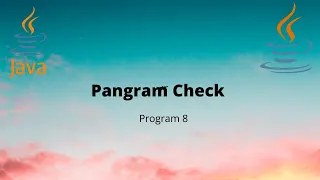 Check whether a sentence is Pangram in Java