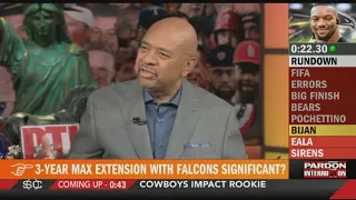 Pardon the Interruption Wilbon reacts to Bijan Robinson agrees to 3-years extension with Falcons