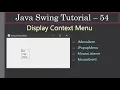 Display Context Menu via JPopupMenu Swing Tutorials