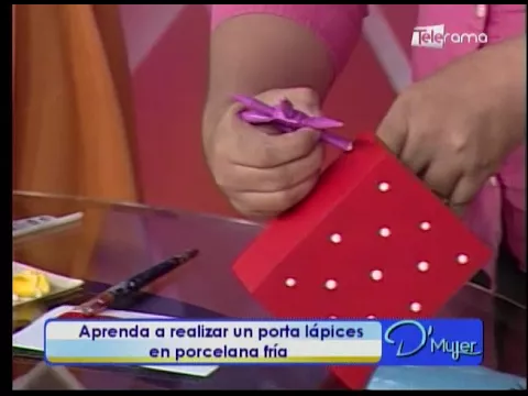 Aprenda a realizar un porta lápices en porcelana fría