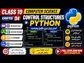 Class 10 Computer Science Chapter 4 Control Structures in Python If If-Else Statement Urdu