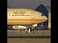 Super Take Off Etihad 777 GOLDEN Departure