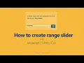 range slider with animation using html and css