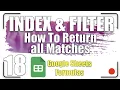 INDEX FILTER - How to Return all Matches Google Sheets Formulas 18