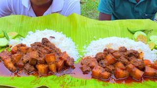 ASMR Very Special Cook Gahori Curry | LUNCH Too Good Yummy With Desi Spicy Pork Meat | Mukbang