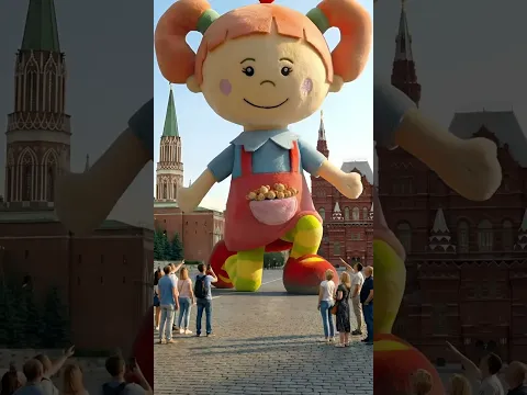 😱 Eine riesige Prinzessin spaziert durch Moskau! Die Weltreise der Prinzessin #Shorts #Animation